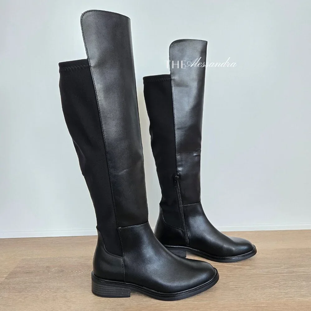 Black Boots Women’s Size 7.5 Memory Foam Insole New in Box Tall